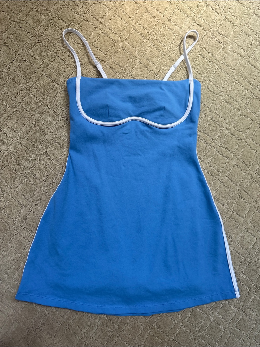 ALO Airbrush Streamlined Dress - Crystal Clear Blue/White -Size Small
